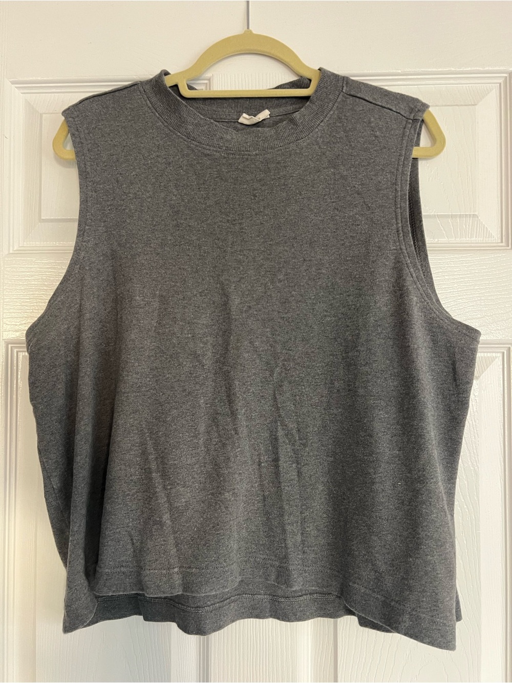 ‼️EUC: Pact Organic Heather Grey High Neck Muscle Tank - XL